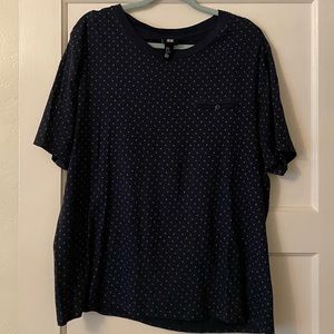 H&M Navy & White Polka Dot Tee